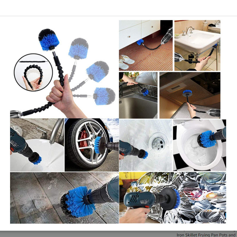 20Pcs Car Wheel Tire Cleaning Brush Set with Detailing Brushes Car Drill Detailing Brush Wash Mitt Wax Pad Wash Towel Clean Tool