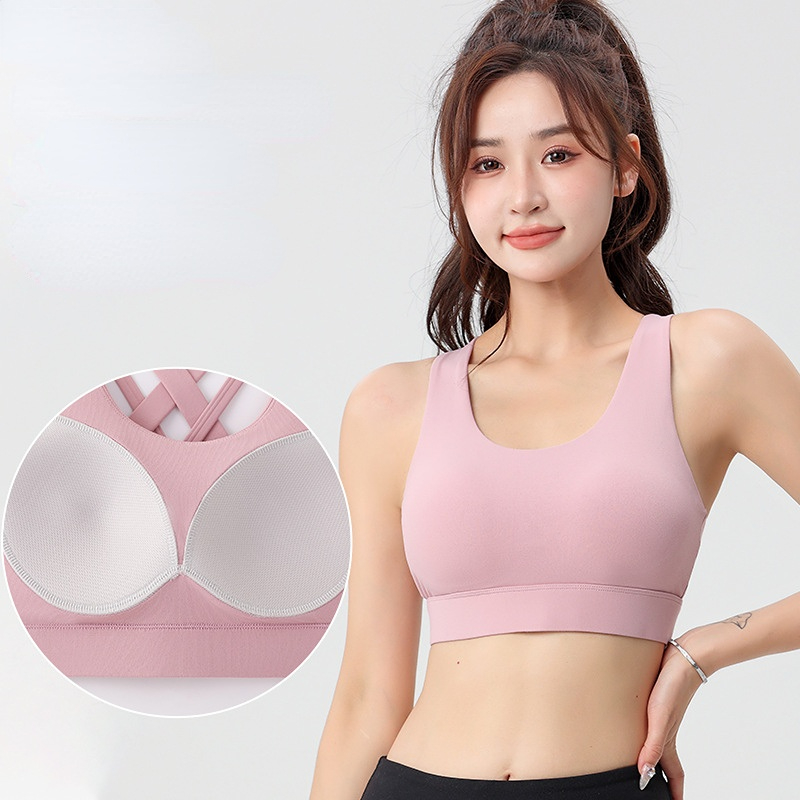 Hot Women Sexy Cross Beauty Back Sport Bra Yoga Running Gather Shockproof Bras Gym Fitness Sports Underwear Vest Brassiere