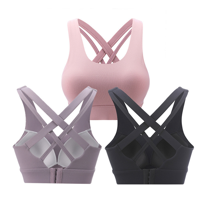Hot Women Sexy Cross Beauty Back Sport Bra Yoga Running Gather Shockproof Bras Gym Fitness Sports Underwear Vest Brassiere