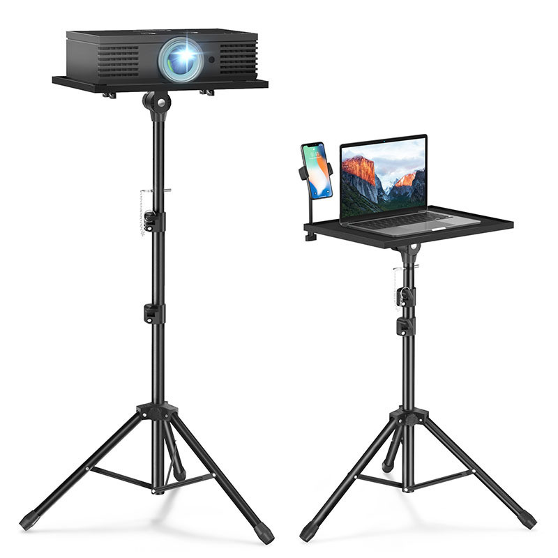 Portable Foldable Projector Tripod Stand Laptop Tripod Adjustable Height Standing Desk Outdoor Computer Desk Stand for Studio