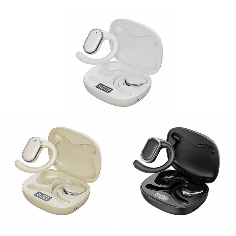 TWS Bluetooth Headphone Wireless Earphones with Mic Earbuds Intelligent ENC Noise Reduction Sport Waterproof Earhook Headset