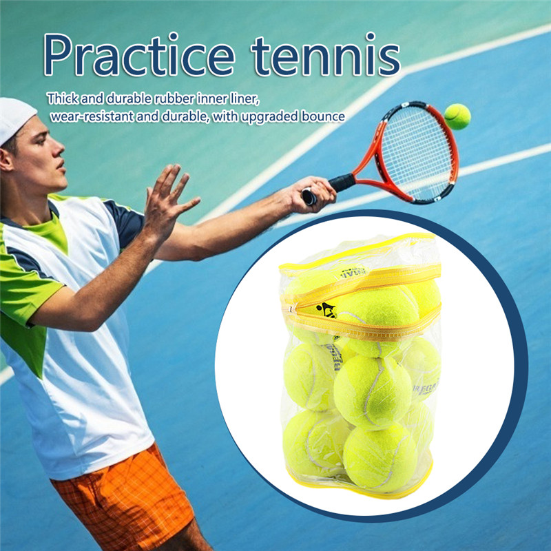 5PCS High Elasticity Tennis Professional Tennis Training Game Ball Durable Outdoor Dogs Bite Chase and Chomp Tennis Ball