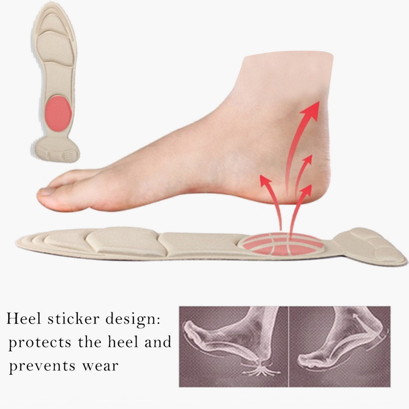 1 Pair Breathable Sponge Soft Insole Arch Support for Ladies High Heels Shoes Pad Massage Comfort Insoles Cushion Inserts