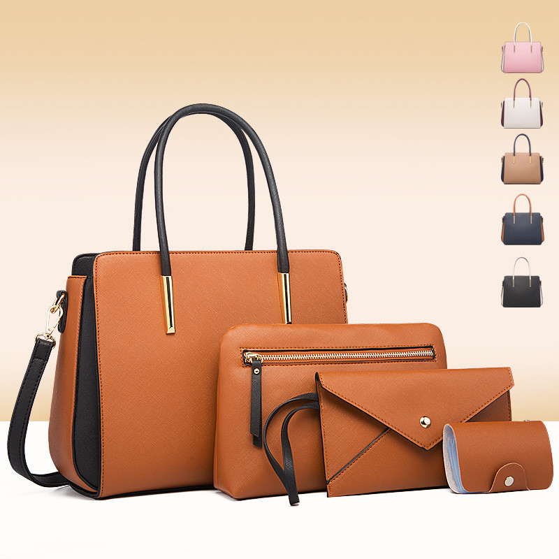 Fashion Women's Handbag Shoulder Bag Designer Luxury PU Leather 4 PCS Crossbody Bags Clucth Purse Wallet Ladies Messenger Bag