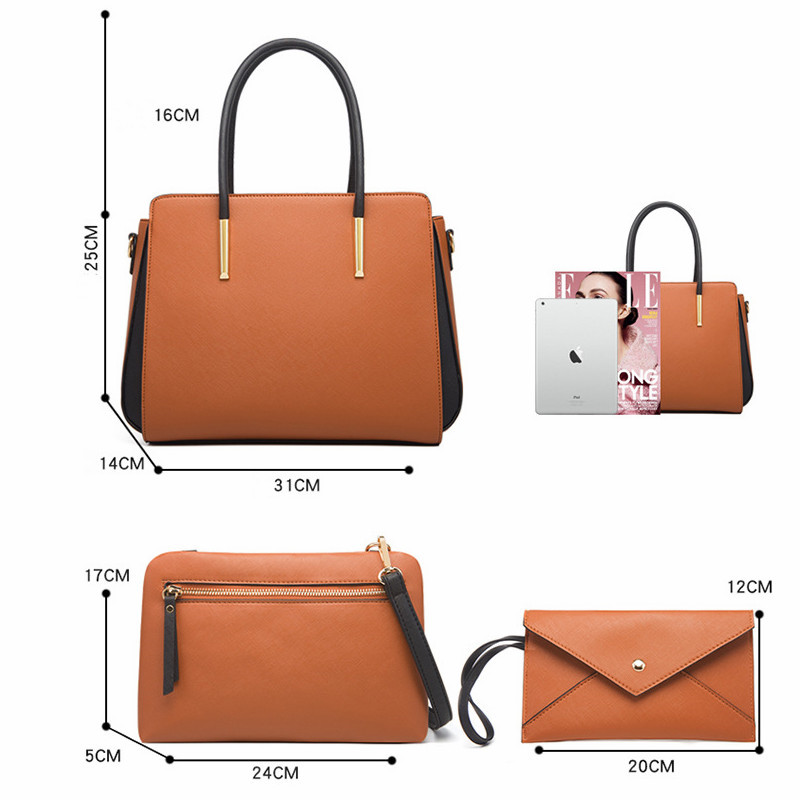 Fashion Women's Handbag Shoulder Bag Designer Luxury PU Leather 4 PCS Crossbody Bags Clucth Purse Wallet Ladies Messenger Bag