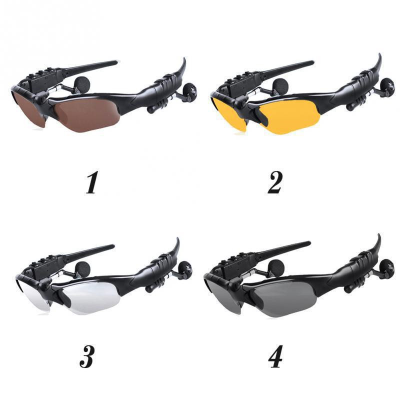 Sport Stereo Wireless Bluetooth Headset Telephone Driving Sunglasses Riding Eyes Glasses Headphones With Sun lens Cycling Tool