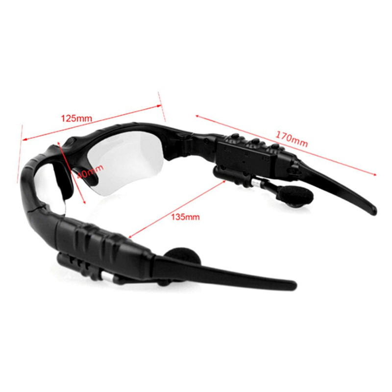 Sport Stereo Wireless Bluetooth Headset Telephone Driving Sunglasses Riding Eyes Glasses Headphones With Sun lens Cycling Tool