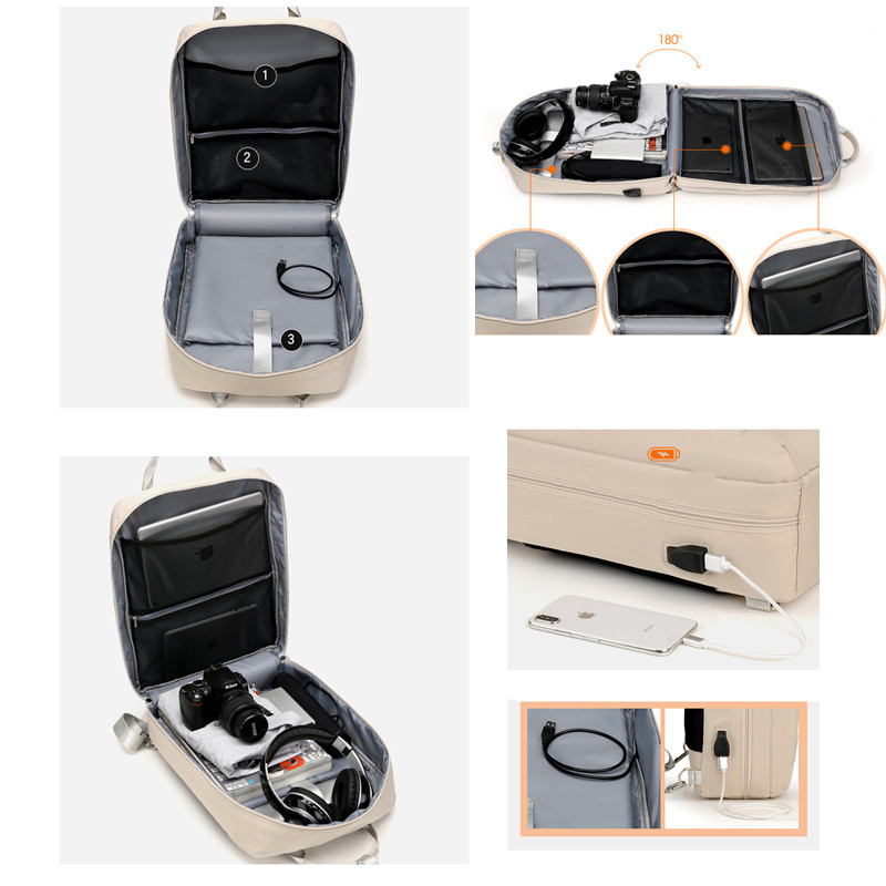 Women's Oxford Laptop Backpack Men USB Charging Waterproof School Bag for Teenager Girls Student  Computer Bags Business Bag