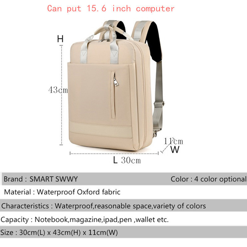 Women's Oxford Laptop Backpack Men USB Charging Waterproof School Bag for Teenager Girls Student  Computer Bags Business Bag