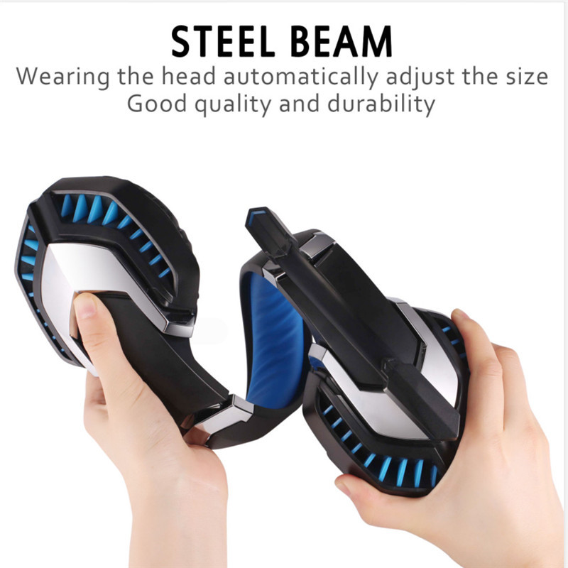 Cool LED Wired Headphones With Microphone Gaming Headphone For PC Headset Gamer Stereo Gaming Earphone For Computer/PS4/Phone