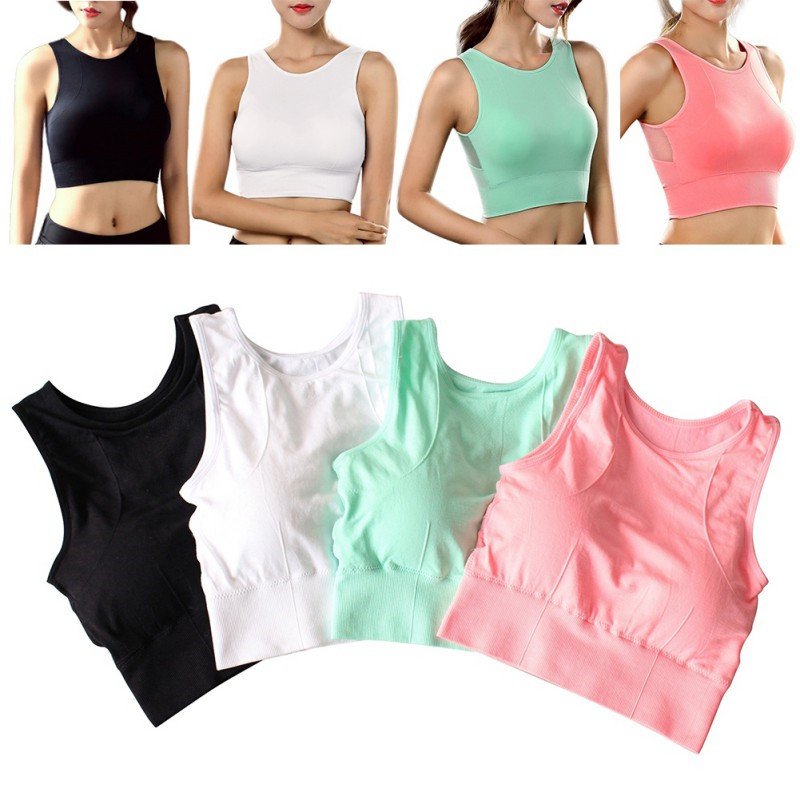 Sexy Top Women Sport Bra Breathable Mesh Shockproof Gym Running Bras Seamless Fitness Yoga Bra Vest Underwear Tops Sports Vest