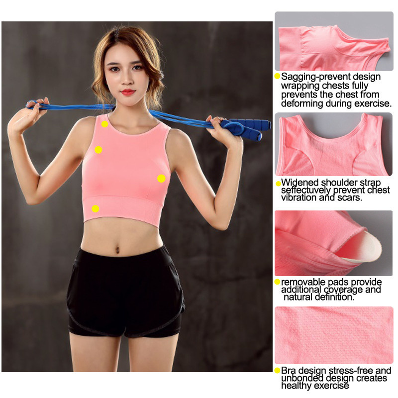 Sexy Top Women Sport Bra Breathable Mesh Shockproof Gym Running Bras Seamless Fitness Yoga Bra Vest Underwear Tops Sports Vest