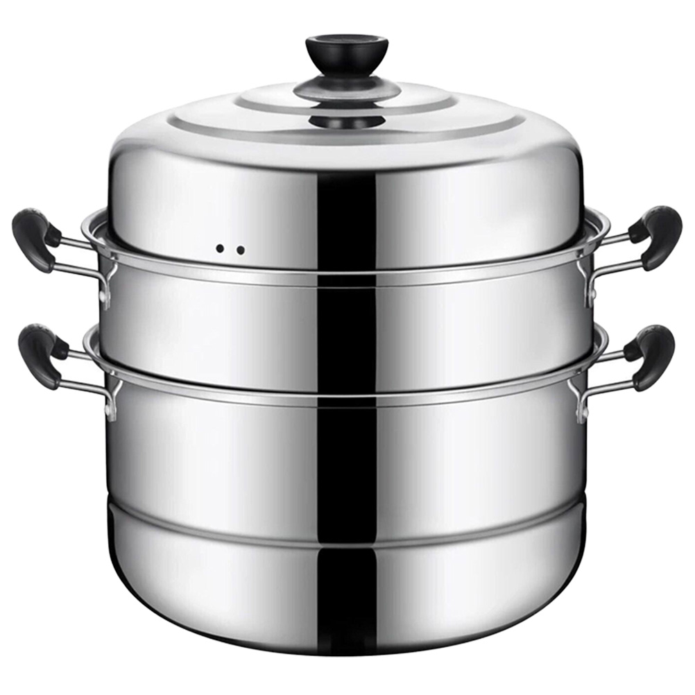 Stainless Steel Steam Pot Steamer Cooking Soup Cookware Steaming Food Stock Vegetable Set Three Layer Steaming Pots Stockpot