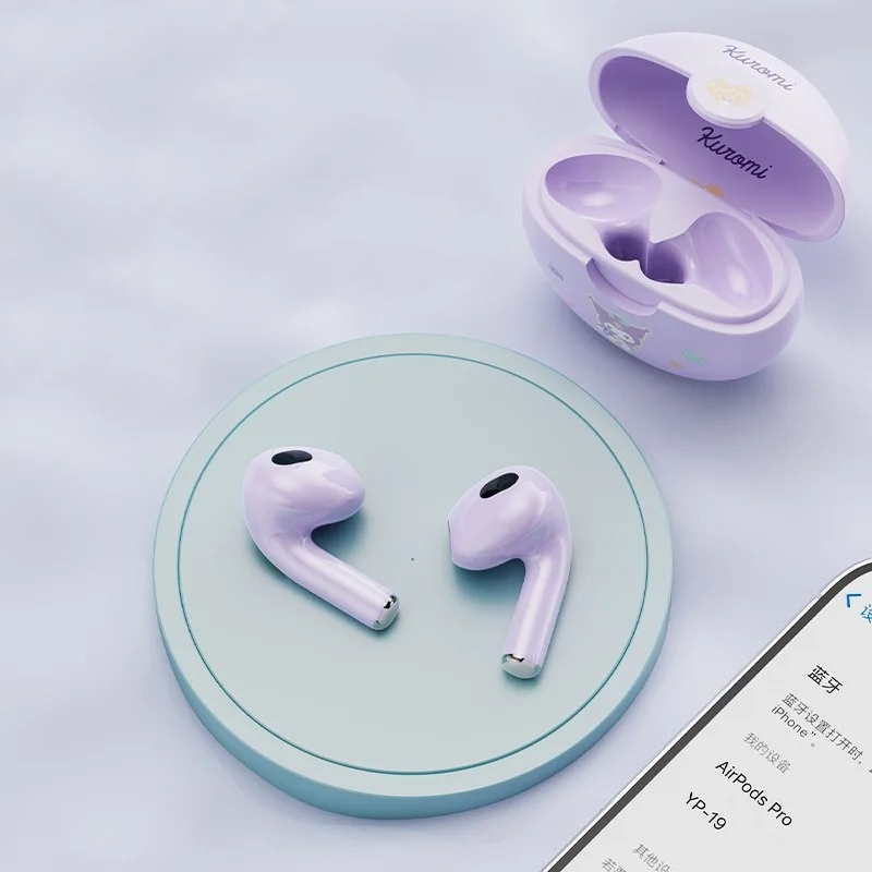 Cartoon Hello Kitty Bluetooth Earphones Kuromi Ture Wireless Headset Music Sport Touch Control Games Headphone Cinnamoroll Gifts