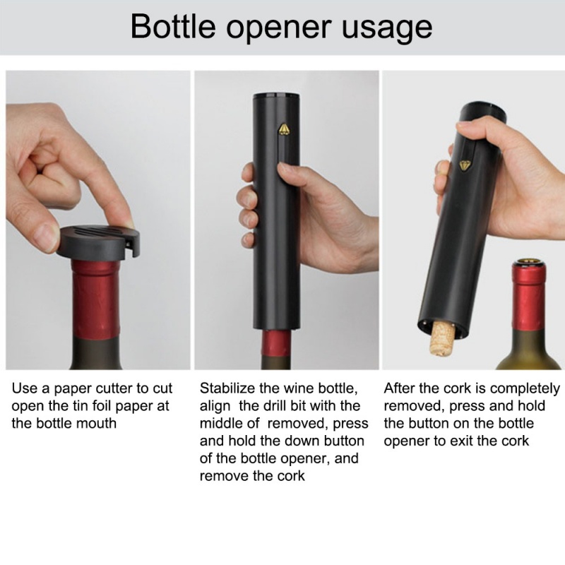 Kitchen Accessories Gadgets Opener Automatic Electric Wine Bottle Opener Rechargeable Electric Easy Red Wine Bottle Opener