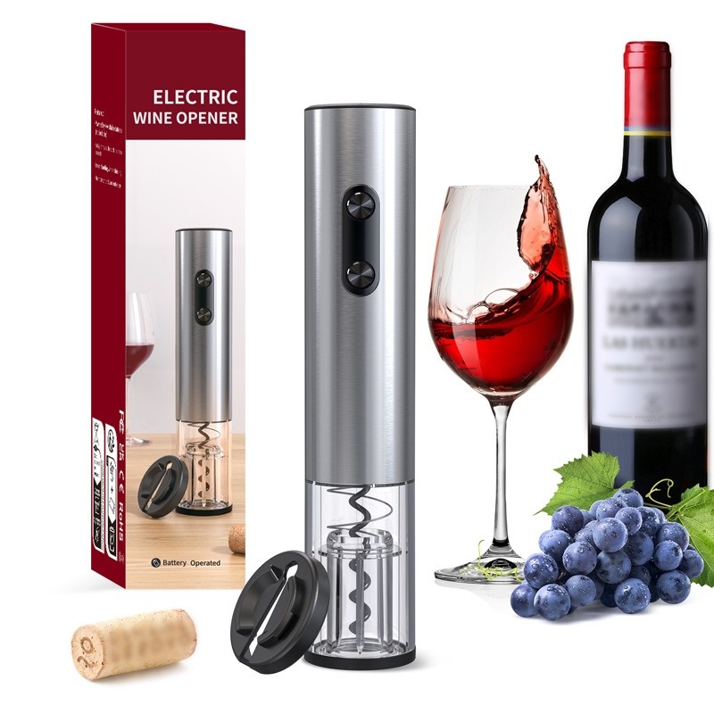 Electric Wine Bottle Opener Automatic Red Wine Corkscrew Wine Opener Wine Tools with Foil Cutter Bar Kitchen Product