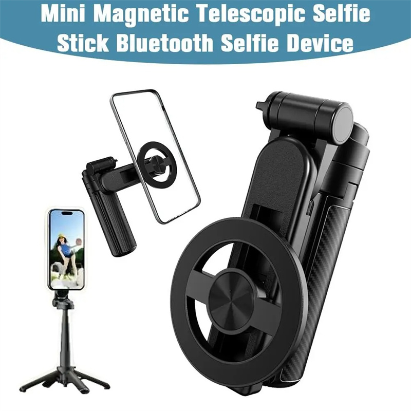 Magnetic Phone Selfie Holder Mini Bluetooth Magnetic Selfie Stick Tripod Portable Telescopic Phone Stand For Magsafe Handle
