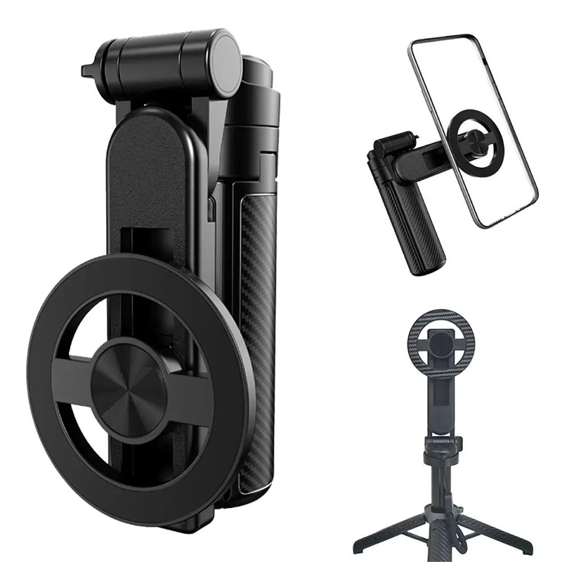 Magnetic Phone Selfie Holder Mini Bluetooth Magnetic Selfie Stick Tripod Portable Telescopic Phone Stand For Magsafe Handle