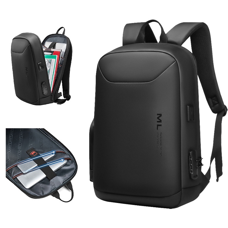 Luxury Men Business Backpack Expandable 15.6inch Laptop Bag Waterproof Password lock Backpacks Large Capacity Travel Rucksack