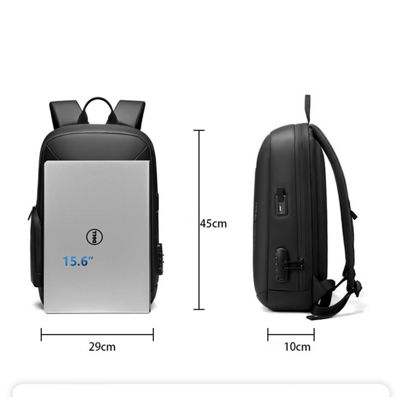 Luxury Men Business Backpack Expandable 15.6inch Laptop Bag Waterproof Password lock Backpacks Large Capacity Travel Rucksack