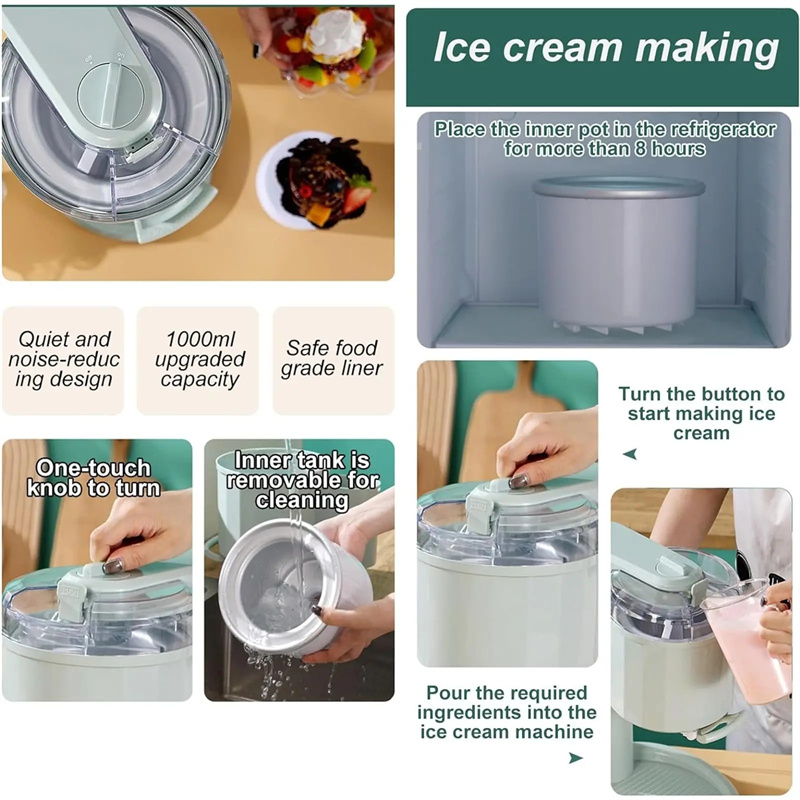 220V Automatic Ice Cream Maker Home Small DIY Homemade Ice Cream Cone Mini Ice Cream Machine Maquinas Para Hacer Helados