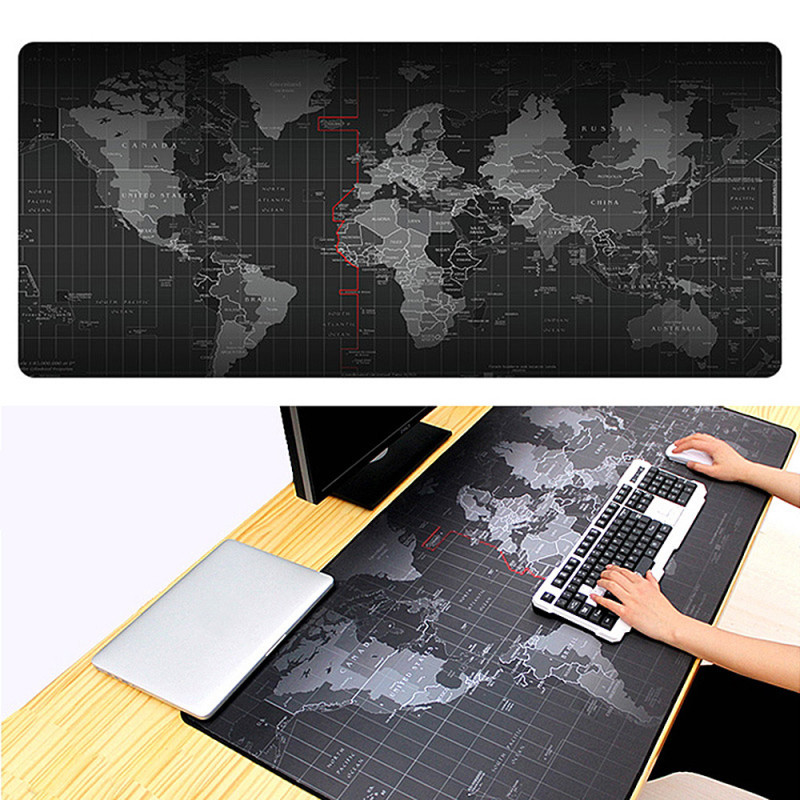 70*30cm Gaming Mouse Pad Large Gamer Big Mouse Mat Computer Mousepad World Map Natural Rubber Mouse Pad Keyboard Desk Mat
