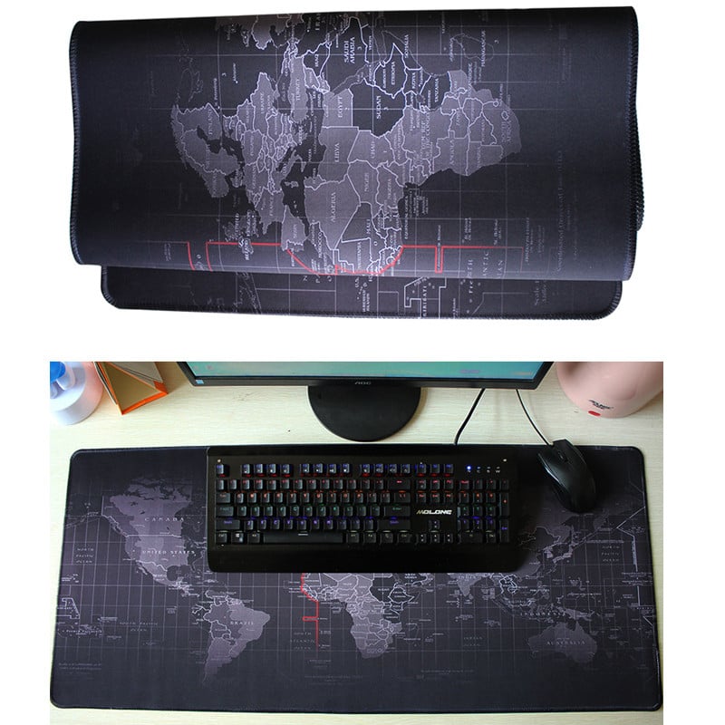 70*30cm Gaming Mouse Pad Large Gamer Big Mouse Mat Computer Mousepad World Map Natural Rubber Mouse Pad Keyboard Desk Mat