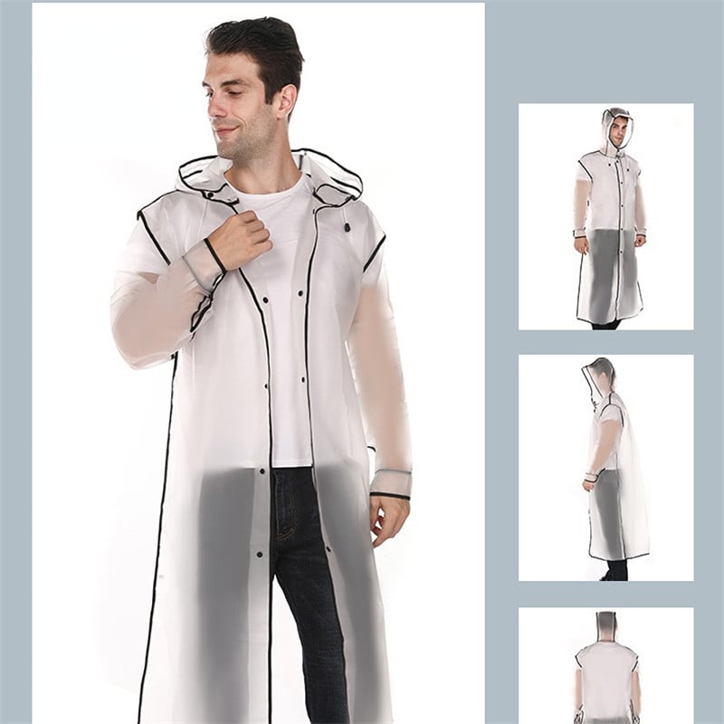 EVA Adult Waterproof Long Raincoat Rain Poncho Women Men Rain Coat Hooded Outdoor Hiking Fishing Climbing Thickening Raincoats
