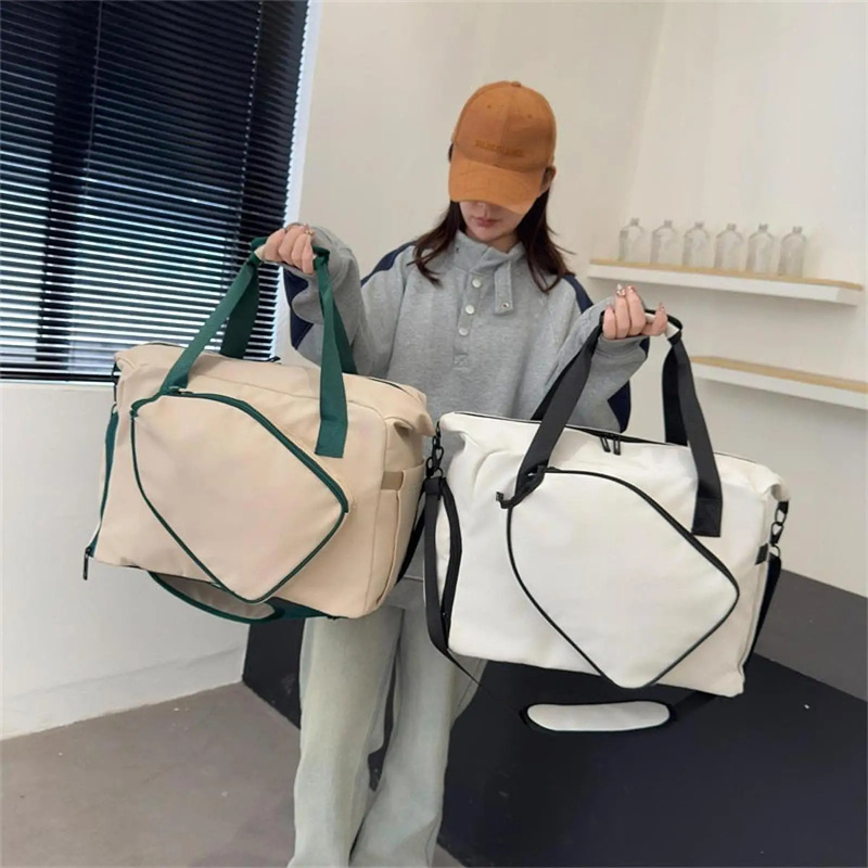 Table Tennis Bag with Shoe Compartment Large Capacity Pickleball Racket Shoulder Bag Waterproof Sports Tote Bag Tennis Handbag