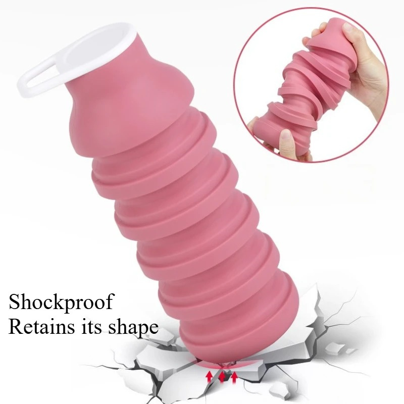 New Portable Silicone Water Bottle Retractable Folding Coffee Cup BPA Free Outdoor Travel Cycling Collapsible Sport Water Bottle