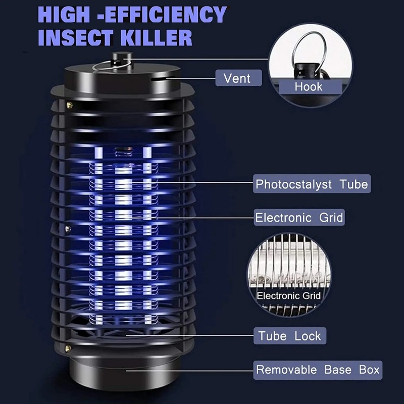 UV Bulb Electric Shock Mosquito Killer Lamp Light Control Fly Trap Flies Insect Killer Bug Zapper Mosquito Lights Pest Repellent