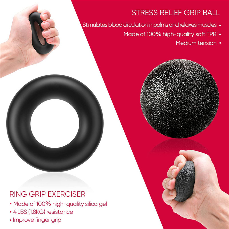 5pcs/set Heavy Hand Gripper Fitness Hand Exerciser Grip Wrist Training Finger Gripper Hand Strengthener For Patient