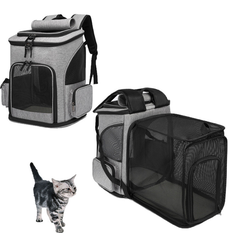 Cat Carrier Backpack Expandable Mesh Breathable Foldable Pet Travel Bags for Small Dogs Cats Rabbits Pet Carrier Backpack New