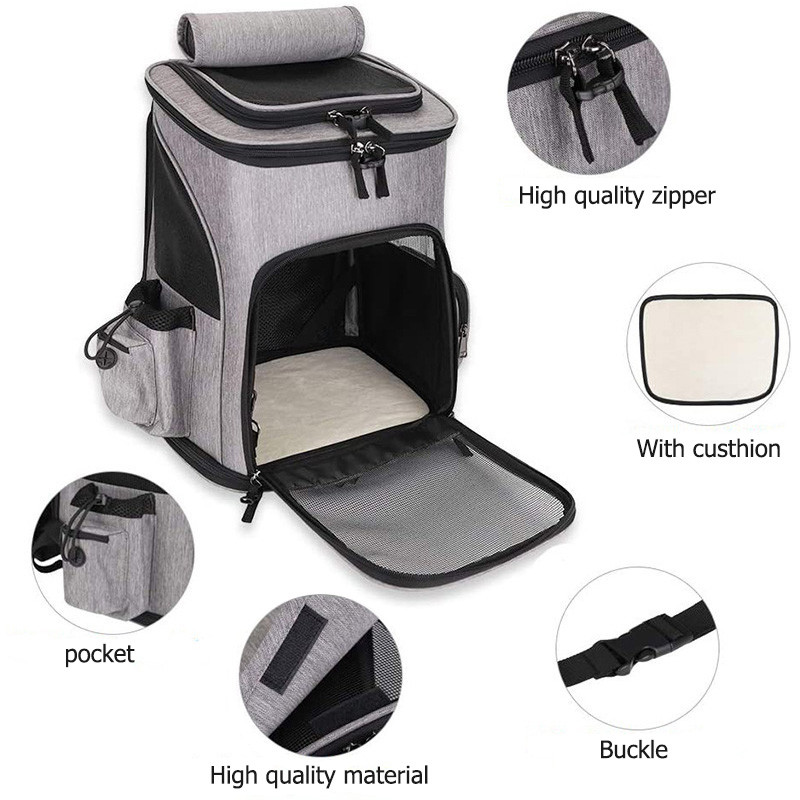 Cat Carrier Backpack Expandable Mesh Breathable Foldable Pet Travel Bags for Small Dogs Cats Rabbits Pet Carrier Backpack New