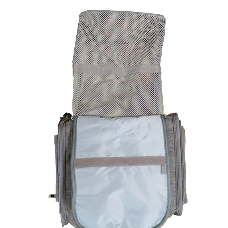 Portable Mesh Cat Backpack Breathable Dog Backpack Foldable Large Capacity Cat Carrying Bag Outdoor Travel Pet Carrier Bag