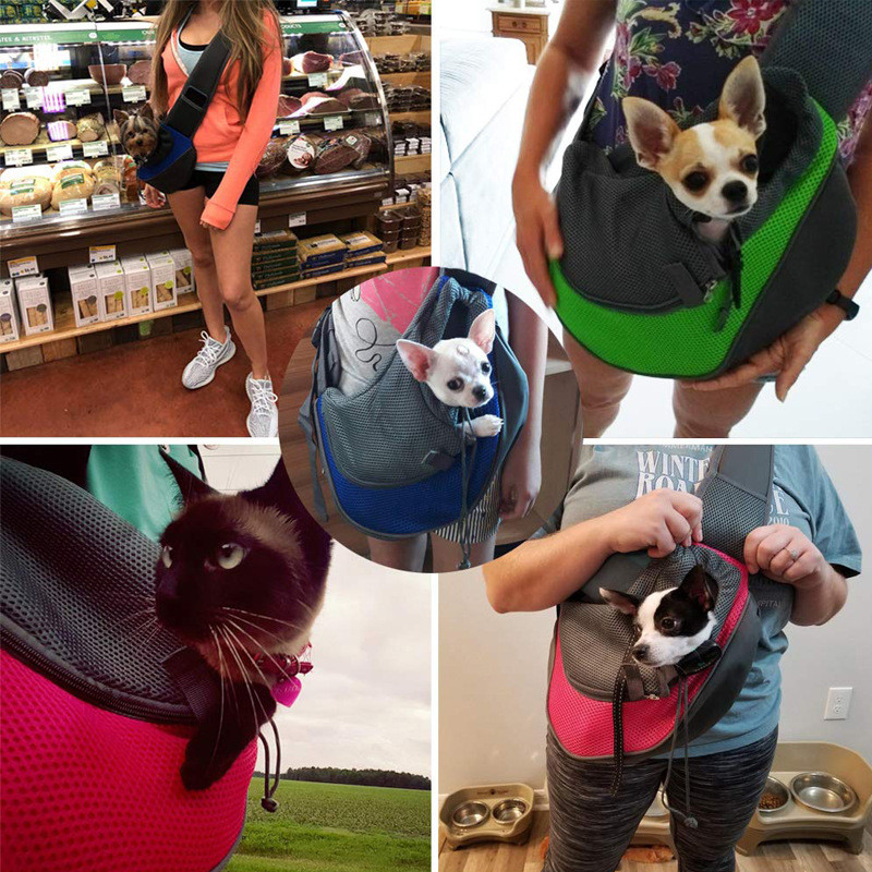 Pet Cat Dog Carrier Backpack Travel Tote Shoulder Bag Mesh Sling Carry Pack Comfort Foldable Dog Accessories Pets Bag Backpack