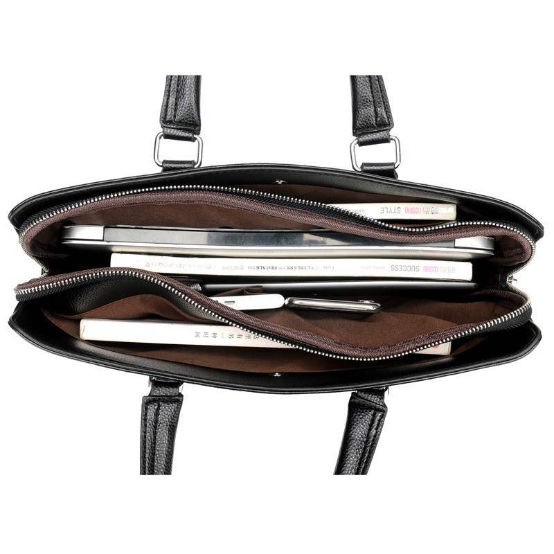 New Fashion Men's Leather Business Briefcase Casual Man Shoulder Messenger Bag Male Laptop Handbag Men Travel Bags Tote
