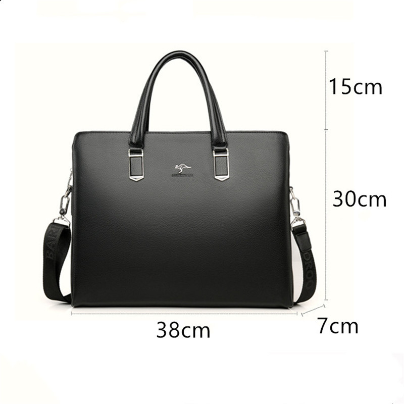 New Fashion Men's Leather Business Briefcase Casual Man Shoulder Messenger Bag Male Laptop Handbag Men Travel Bags Tote