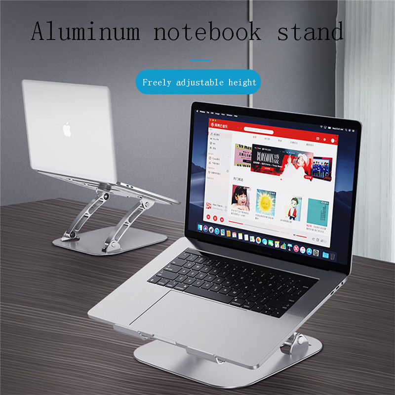 Aluminum Alloy Foldable Laptop Cooling Bracket Height Adjustable Hollowed Cooling Laptop Stand Notebook Holder Support