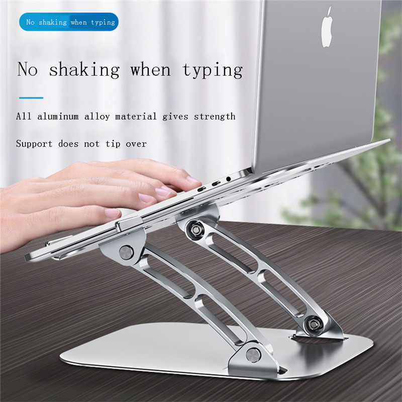 Aluminum Alloy Foldable Laptop Cooling Bracket Height Adjustable Hollowed Cooling Laptop Stand Notebook Holder Support