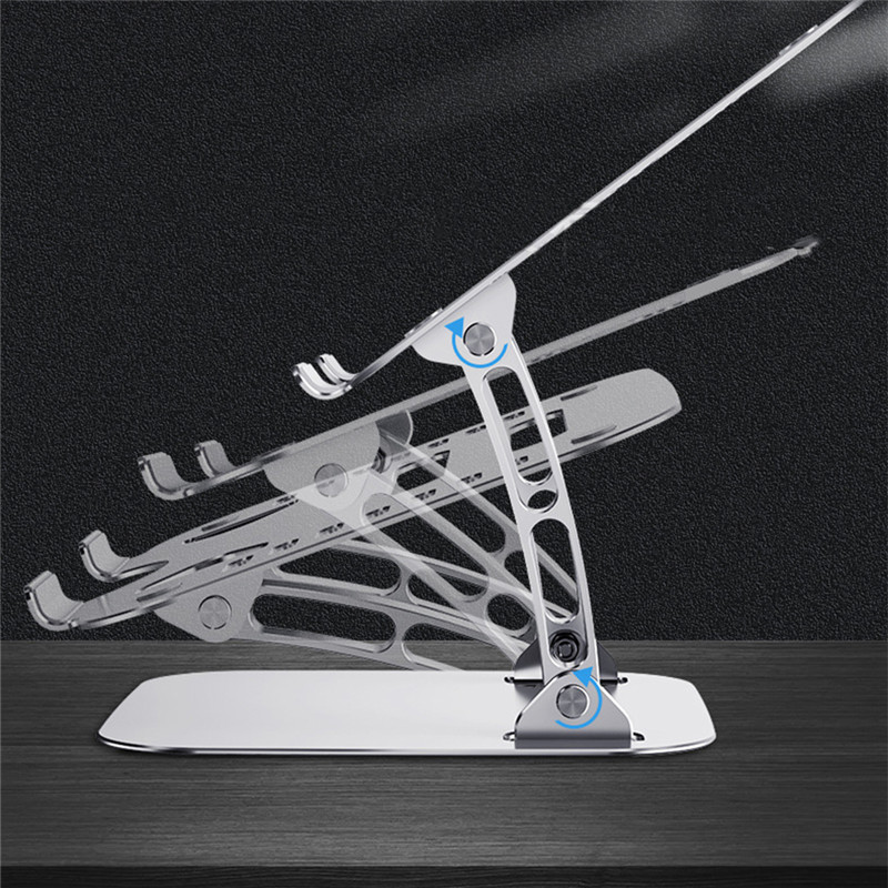 Aluminum Alloy Foldable Laptop Cooling Bracket Height Adjustable Hollowed Cooling Laptop Stand Notebook Holder Support