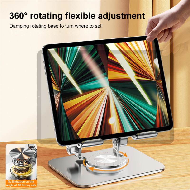 Aluminum Alloy Laptop Stand For MacBook Pro Air Foldable 360° Rotation Anti Slip Tablet Holder Notebook Lifting Cooling Holder