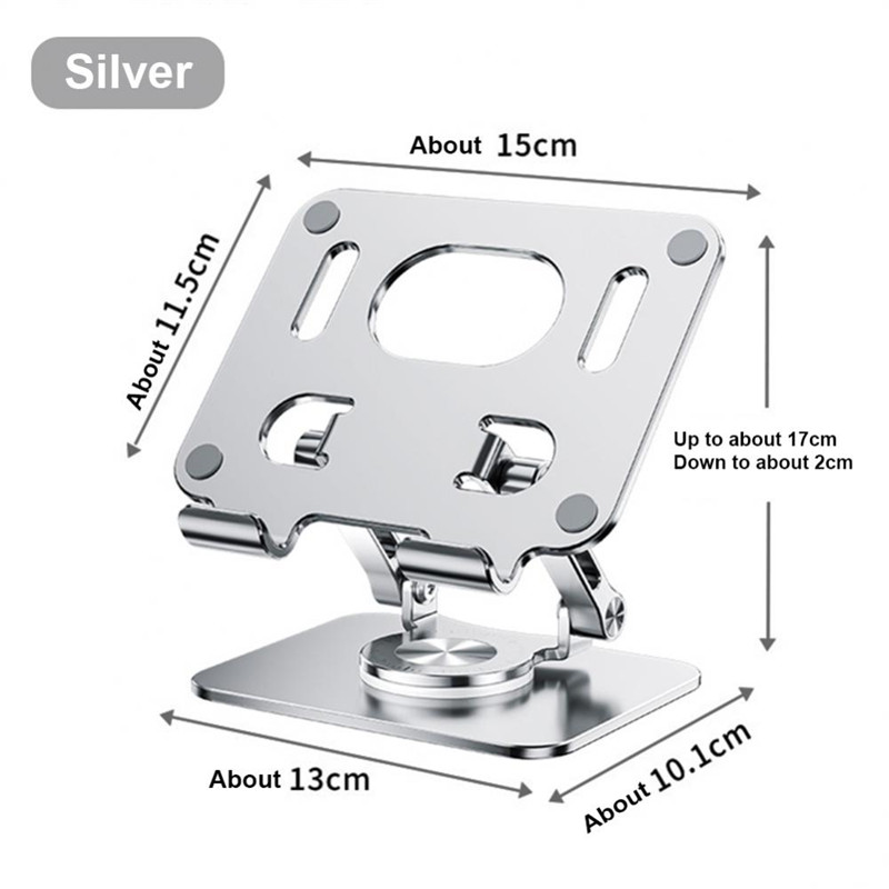 Aluminum Alloy Laptop Stand For MacBook Pro Air Foldable 360° Rotation Anti Slip Tablet Holder Notebook Lifting Cooling Holder