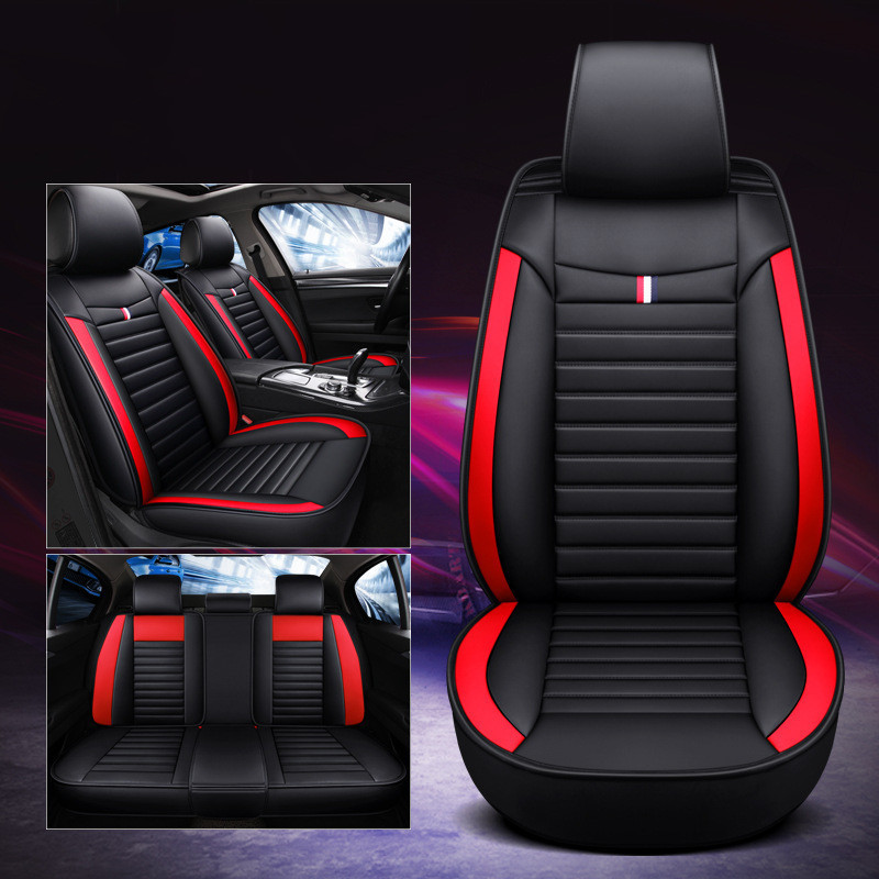 Luxury Full Set Car Seat Cover Universal PU Leather Auto Front Back Seat Cushion Pad Auto Seat Cover Styling Accessories
