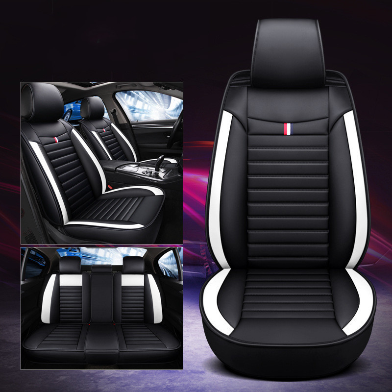 Luxury Full Set Car Seat Cover Universal PU Leather Auto Front Back Seat Cushion Pad Auto Seat Cover Styling Accessories