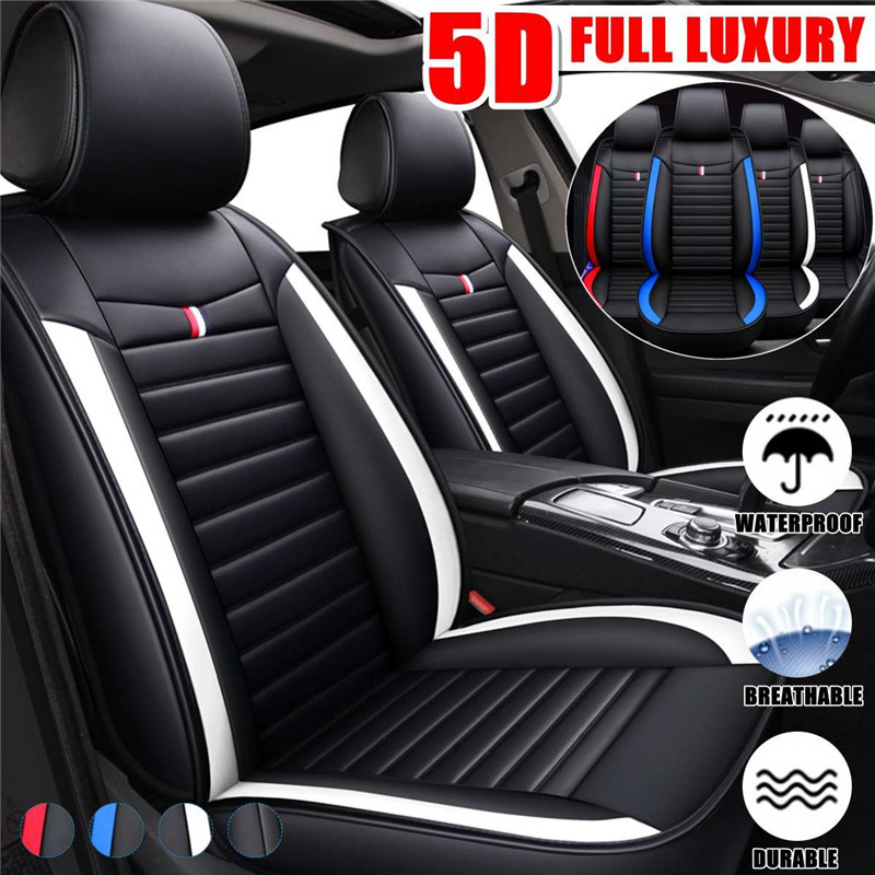 Luxury Full Set Car Seat Cover Universal PU Leather Auto Front Back Seat Cushion Pad Auto Seat Cover Styling Accessories