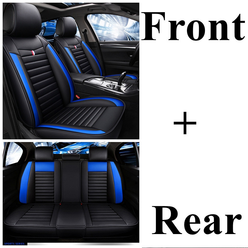 Luxury Full Set Car Seat Cover Universal PU Leather Auto Front Back Seat Cushion Pad Auto Seat Cover Styling Accessories