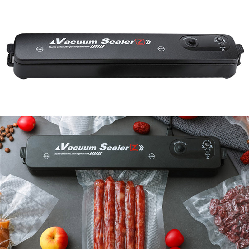 Household Food Vacuum Sealer Food Packaging Machine Film Sealer EU/UK Plug Vacuum Packer With 10pcs Vacuum Bags Kitchen Tool