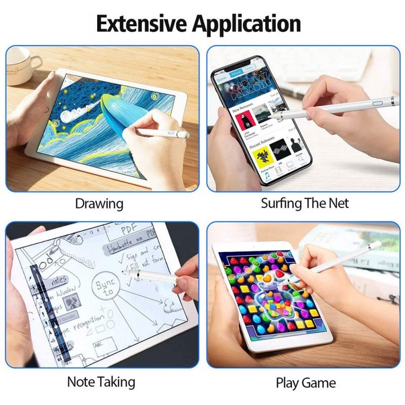 Universal Capacitive Stlus Touch Screen Pen Smart Drawing Pen for IOS/Android System Apple iPad Phone Stylus Pencil Touch Pen