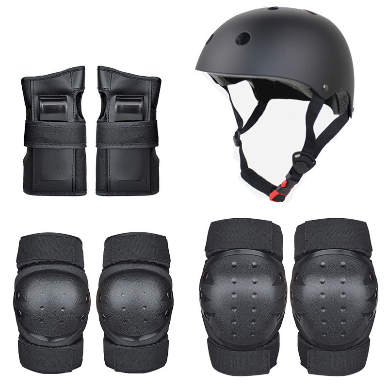 7in1 Helmet and Pads Set Adjustable Adult Children Knee Pad Elbow Pad Wrist Guard for Scooter Skateboard Roller Skating Cycling